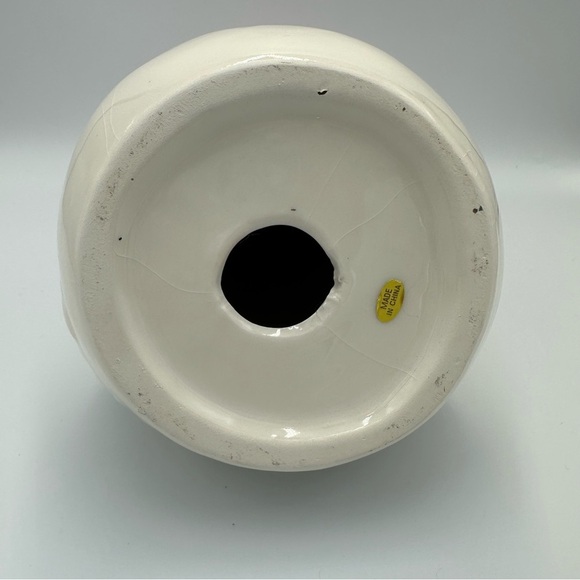 Ceramic Halloween Gnome 12” Orange & White with Bats on the Hat - Picture 6 of 10